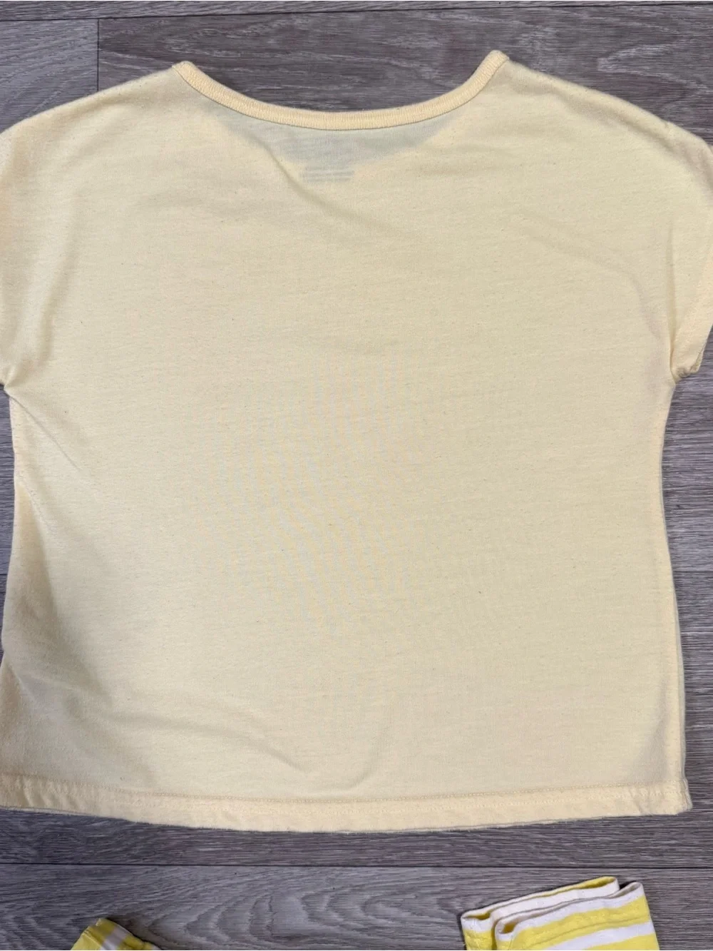 Carter's Girl Sz 8 2pc Set Yellow Short Sleeve Top And Leggings Heart Peace